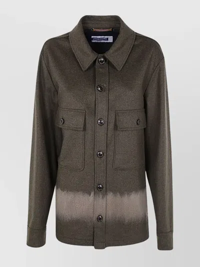Jacob Cohen Tailored Jacket With Spread Collar And Chest Pockets In Brown