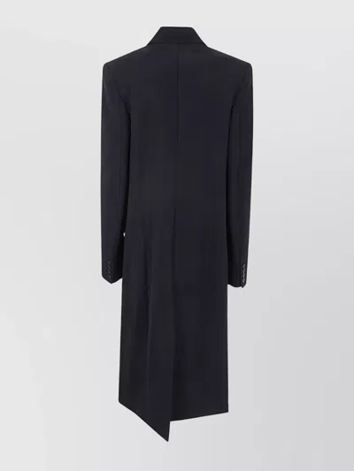Mugler Long Length Single-breasted Coat In Black