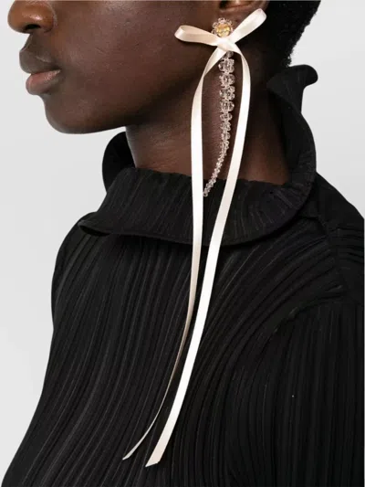 Simone Rocha Ribbon Bow Dangle Earrings