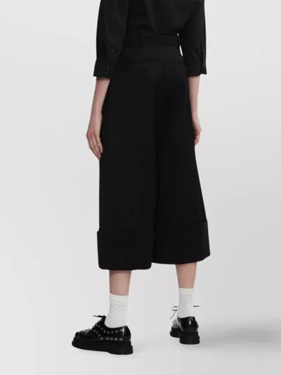 Simone Rocha Wide Leg Cropped Trousers In Blue