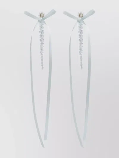 Simone Rocha Ribbon Bow Drip Earrings