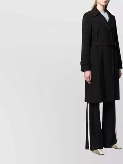 Theory Oaklane Tech Blend Belted Coat In Blue