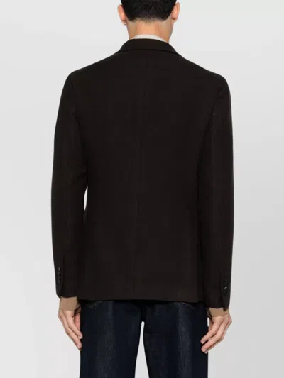 Tagliatore Tailored Jacket With Front Pockets In Brown