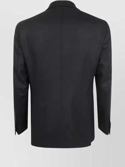 Tagliatore Tailored Jacket Notched Lapel In Black