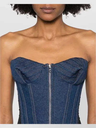 Jean Paul Gaultier Corpetto In Denim  Donna