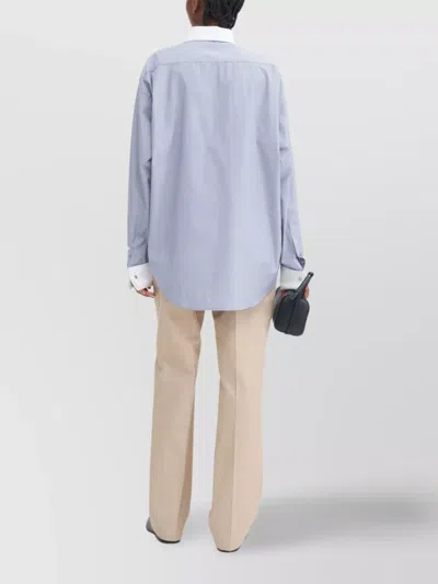 Filippa K Cotton Tuxedo Shirt In Blue