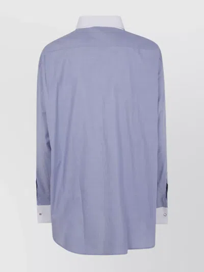 Filippa K Cotton Tuxedo Shirt In Blue