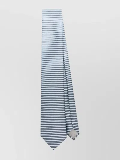 Giorgio Armani Striped Tie With Pointed Tip And Soft Texture