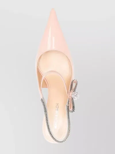 Mach&mach Crystal Cuba Patent Leather Slingback 85mm In Pink
