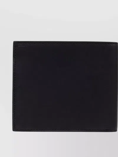 Paul Smith Textured Leather Bifold Wallet With Embossed Signature In Black