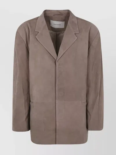 Entire Studios Single Breasted Blazer Back Vent In Brown