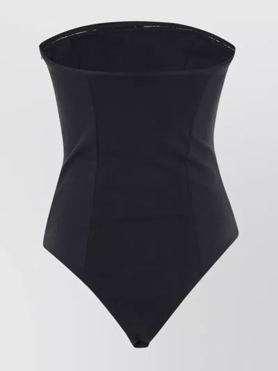 Entire Studios Seamless Strapless Fitted Silhouette Bodysuit In Black