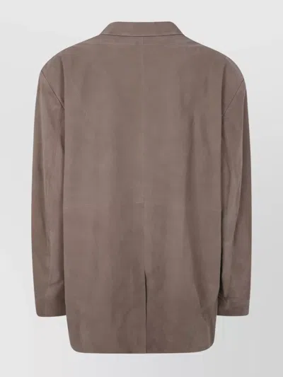 Entire Studios Single Breasted Blazer Back Vent In Brown