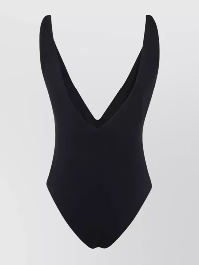 Entire Studios V Neck Bodysuit Low Back In Blue