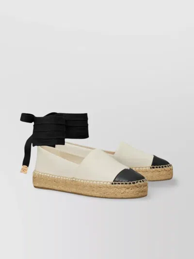 Tory Burch 20mm Cap-toe Leather Espadrilles