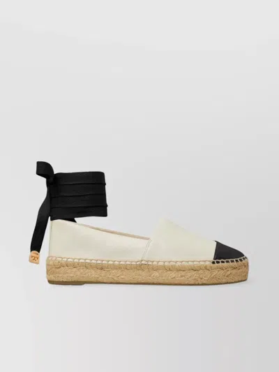 Tory Burch 20mm Cap-toe Leather Espadrilles