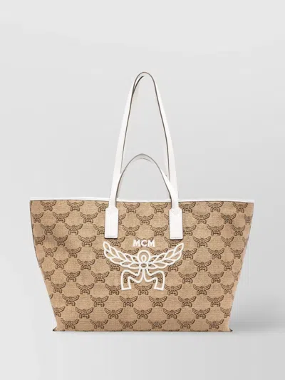 Mcm Sky Oth Shopper Medium Bag In Neutral