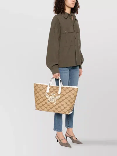 Mcm Sky Oth Shopper Medium Bag In Neutral