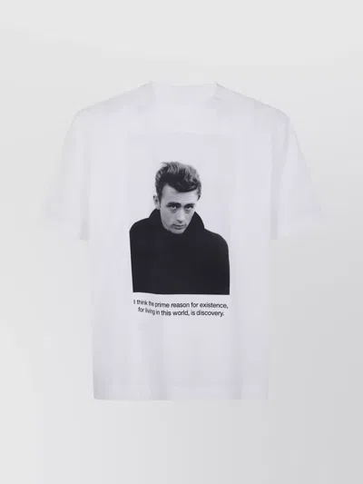 Sacai James Dean Cotton Popelin T-shirt Clothing In White