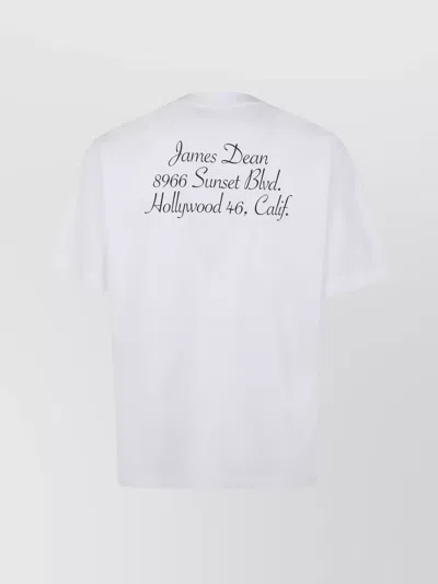 Sacai James Dean Cotton Popelin T-shirt Clothing In White