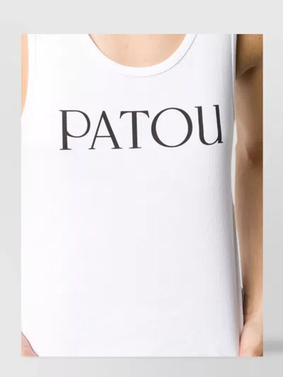 Patou Organic Cotton Fitted Tank Top Clothing In White