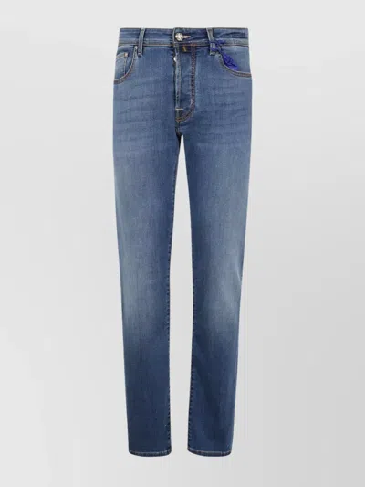Jacob Cohen Slim Fit Stretch Denim Trousers In Blue