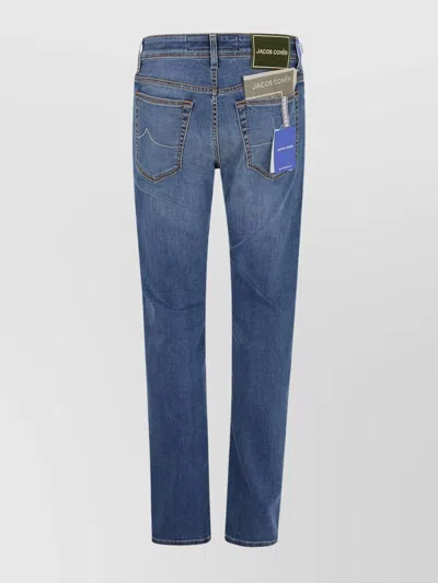 Jacob Cohen Slim Fit Stretch Denim Trousers In Blue