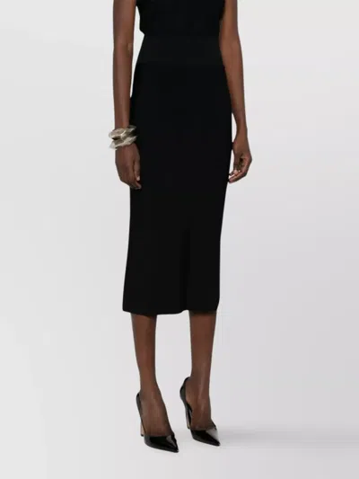 Mugler Classic Black Midi Dress By  In Black