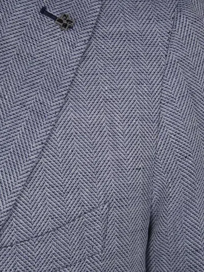 Tagliatore Tailored Jacket With Buttoned Cuffs In Gray