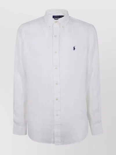 Polo Ralph Lauren Slbdppcs Long Sleeve Sport Shirt In White