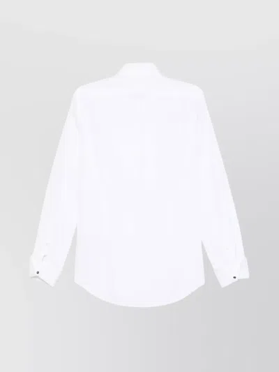 Junya Watanabe Men's Pleated Front Buttoned Cuffs Shirt In White