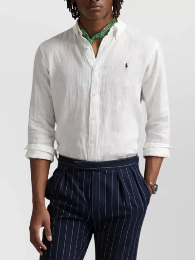 Polo Ralph Lauren Slbdppcs Long Sleeve Sport Shirt In White