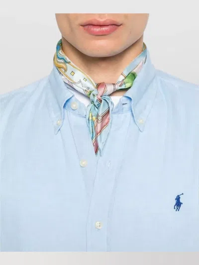 Polo Ralph Lauren Long Sleeve Garment Dyed Oxford Sport Shirt In Blue