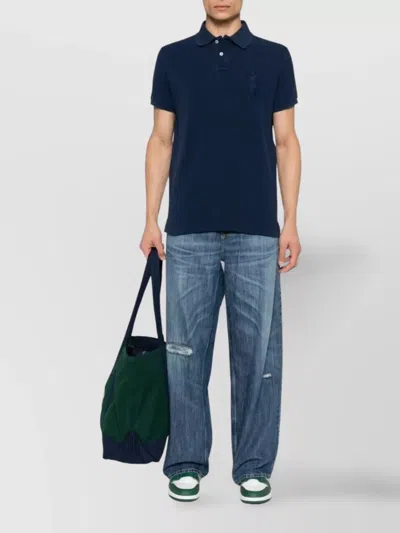 Polo Ralph Lauren Classic Fit Cotton Polo T-shirt In Blue