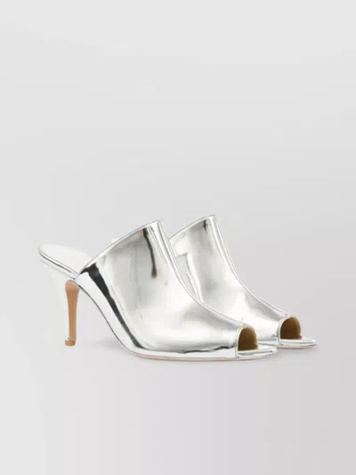 Mm6 Maison Margiela Metallic Open Toe Sandals In Metallic