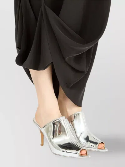 Mm6 Maison Margiela Metallic Open Toe Sandals In Metallic