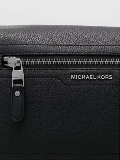 Michael Kors "hudson" Small Flap Messenger Bag In Black
