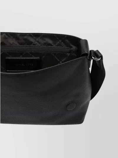 Michael Kors "hudson" Small Flap Messenger Bag In Black