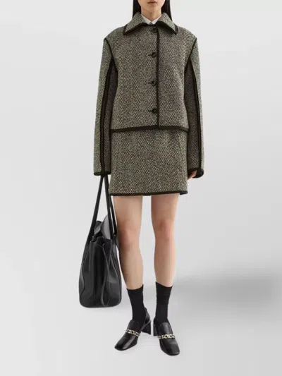 Jil Sander A-line Patterned Skirt Trim In Multi