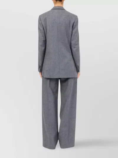 Mm6 Maison Margiela Mm6 By Maison Margiela Double-breasted Medium Grey Jacket With Elegant Tailoring In Gray