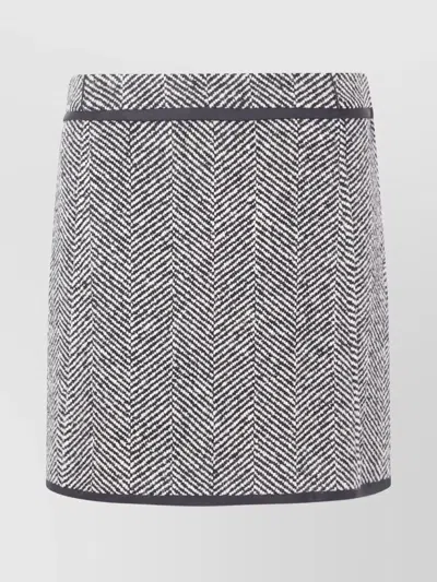 Jil Sander A-line Patterned Skirt Trim In Multi