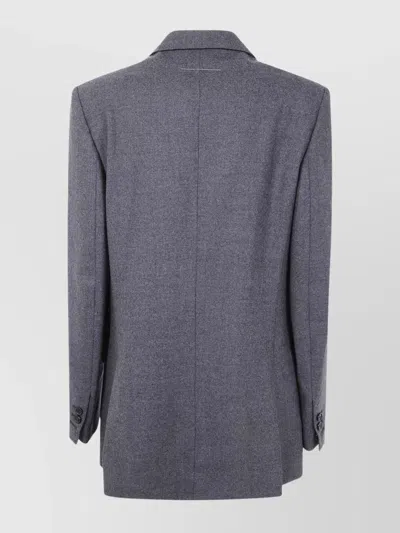 Mm6 Maison Margiela Mm6 By Maison Margiela Double-breasted Medium Grey Jacket With Elegant Tailoring In Gray
