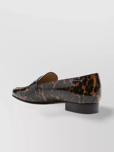 Carel Paris Round Toe Loafer Shoes With Tortoiseshell Pattern In Multi