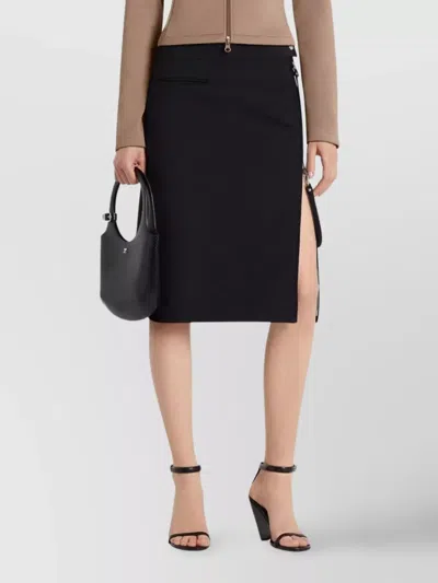 Courrèges Courreges Women Midi Skirt With Zipper In Black