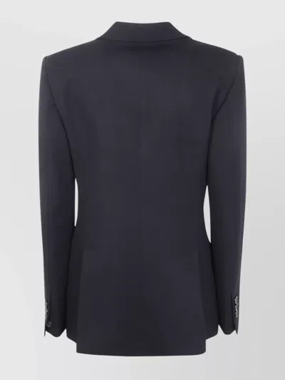 Dsquared2 Carolyn Double Breasted Peak Jacket In Blue