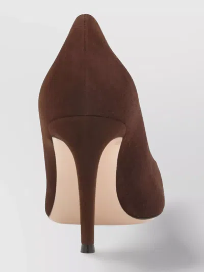 Gianvito Rossi Black Leather Suede Pumps In Black