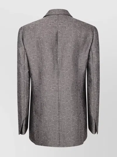 Giorgio Armani Single-breasted Jacket In Brown