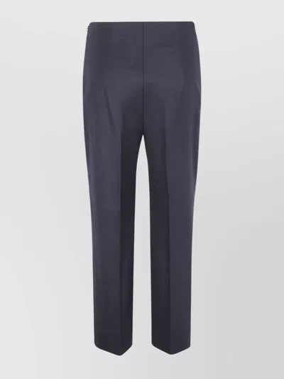 Alberta Ferretti Tailored Trousers With Front Pleats And Pockets In Blue