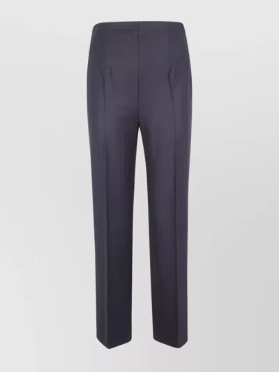 Alberta Ferretti Tailored Trousers With Front Pleats And Pockets In Blue