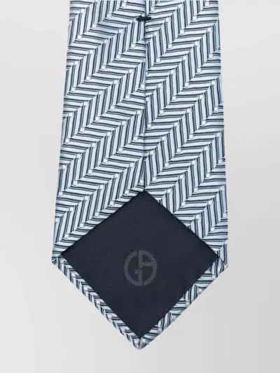 Giorgio Armani Herringbone-pattern Silk Tie